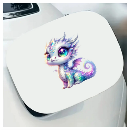 Dragon Baby Rainbow Eyes Cute Vinyl Sticker Decal