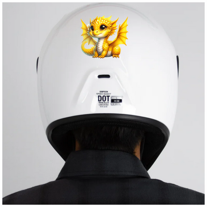 Yellow Baby Dragon Cute Fantasy Vinyl Sticker Decal