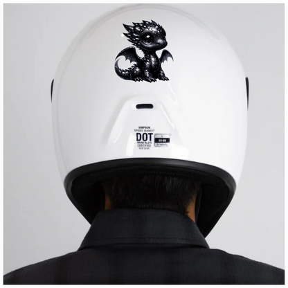 Black Baby Dragon Cute Fantasy Vinyl Sticker Decal