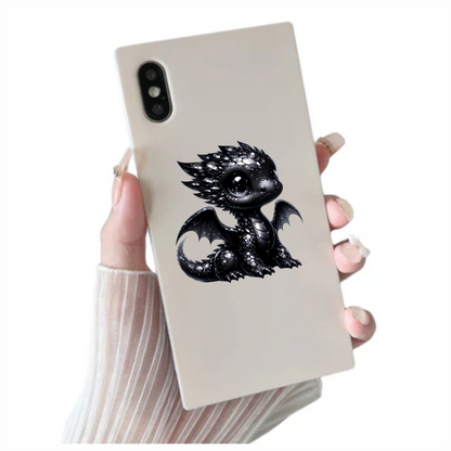 Black Baby Dragon Cute Fantasy Vinyl Sticker Decal