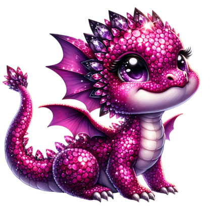 Pink Baby Dragon Cute Fantasy Vinyl Sticker Decal