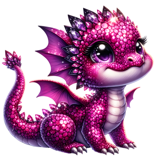 Pink Baby Dragon Cute Fantasy Vinyl Sticker Decal