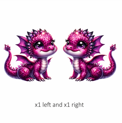 Pink Baby Dragon Cute Fantasy Vinyl Sticker Decal