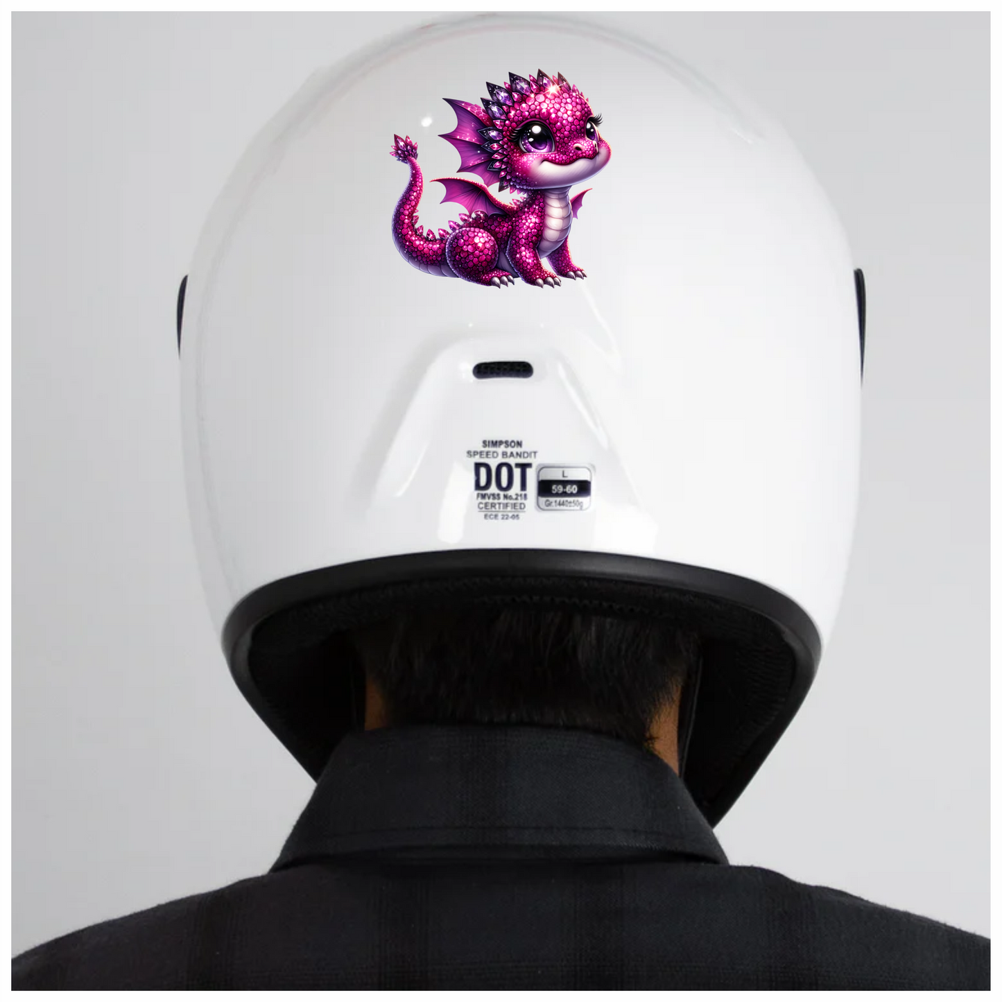 Pink Baby Dragon Cute Fantasy Vinyl Sticker Decal