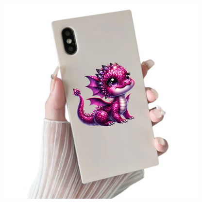 Pink Baby Dragon Cute Fantasy Vinyl Sticker Decal