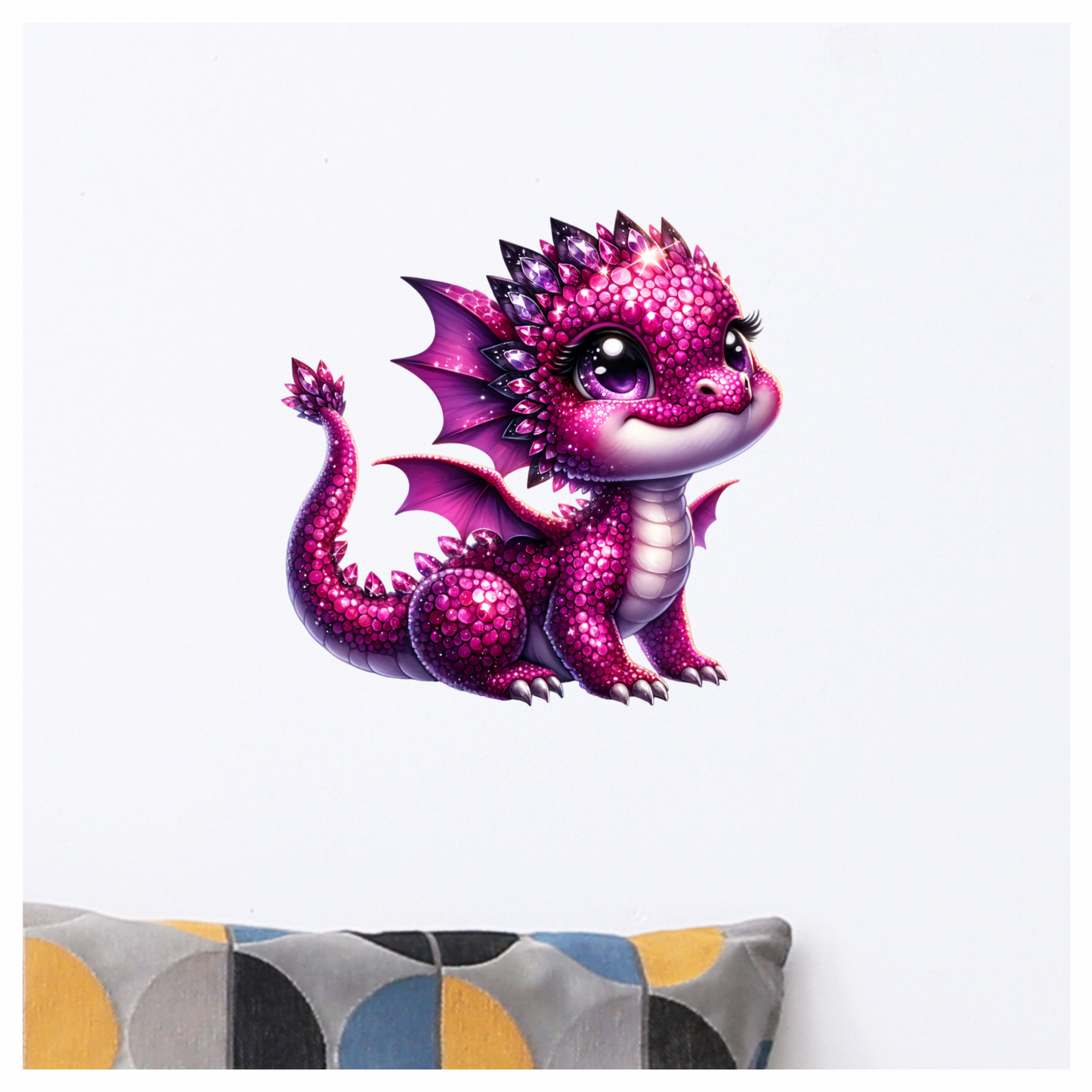 Pink Baby Dragon Cute Fantasy Vinyl Sticker Decal