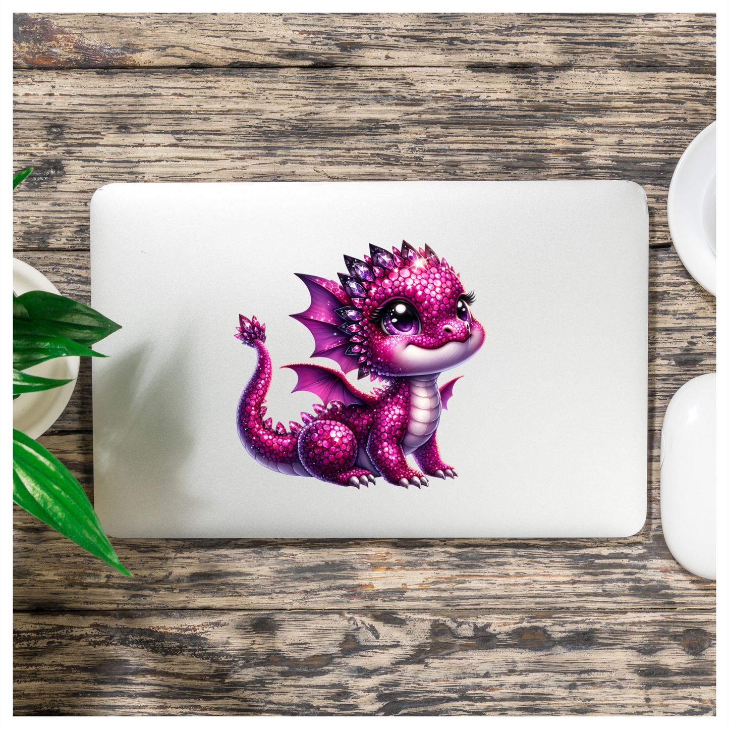 Pink Baby Dragon Cute Fantasy Vinyl Sticker Decal