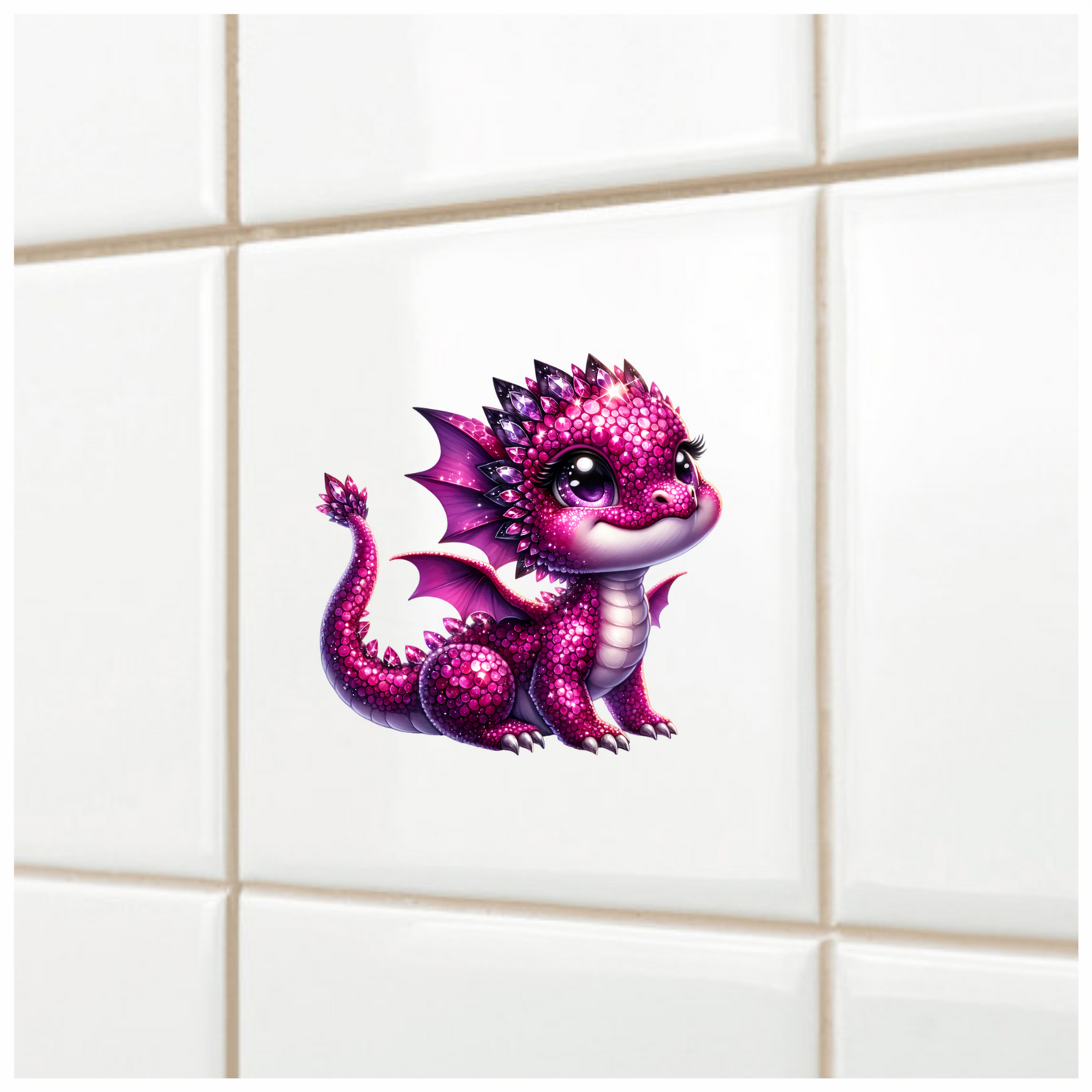 Pink Baby Dragon Cute Fantasy Vinyl Sticker Decal