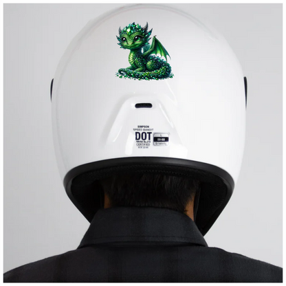 Green Baby Dragon Crystal Fantasy Vinyl Sticker Decal