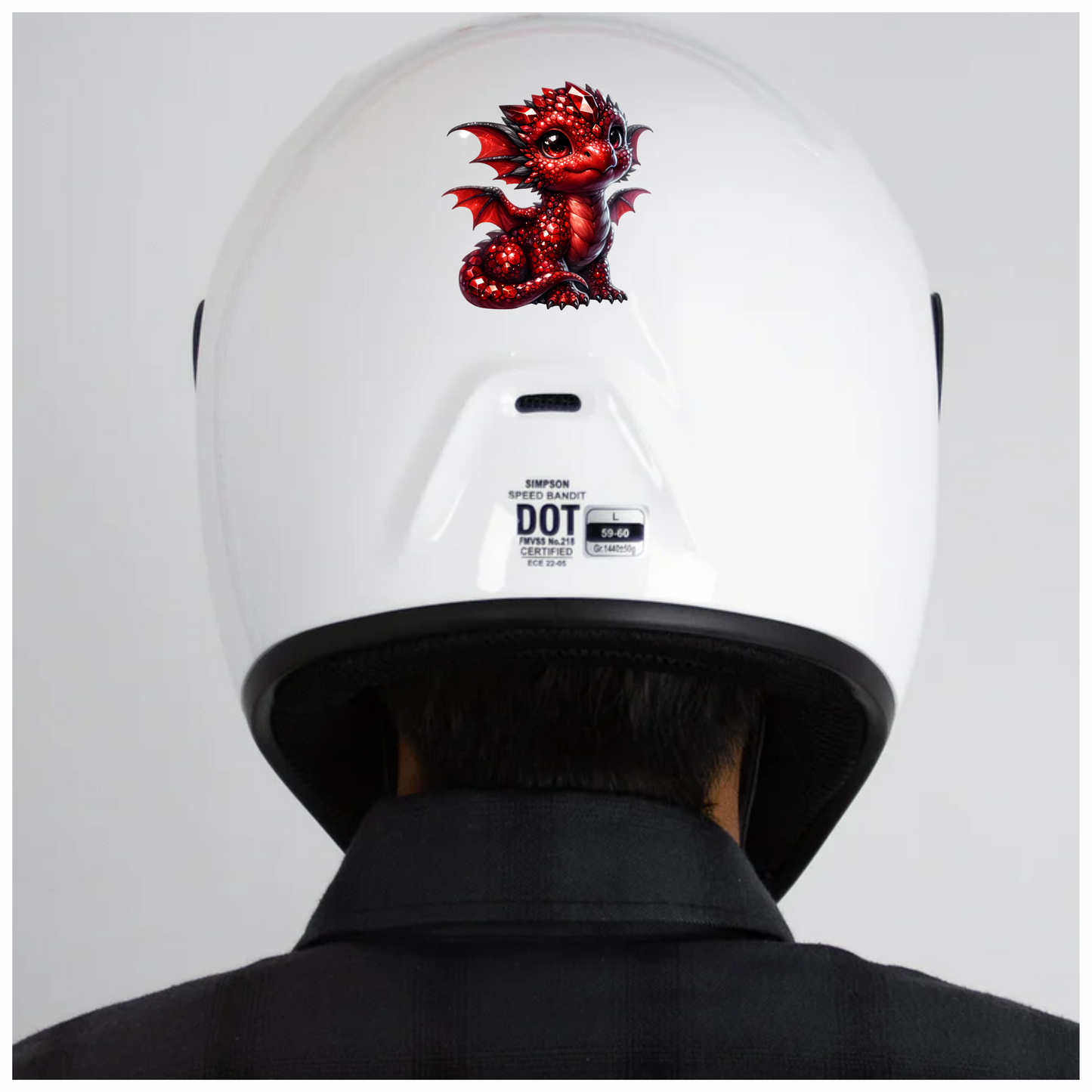 Red Baby Dragon Fantasy Cute Vinyl Sticker Decal