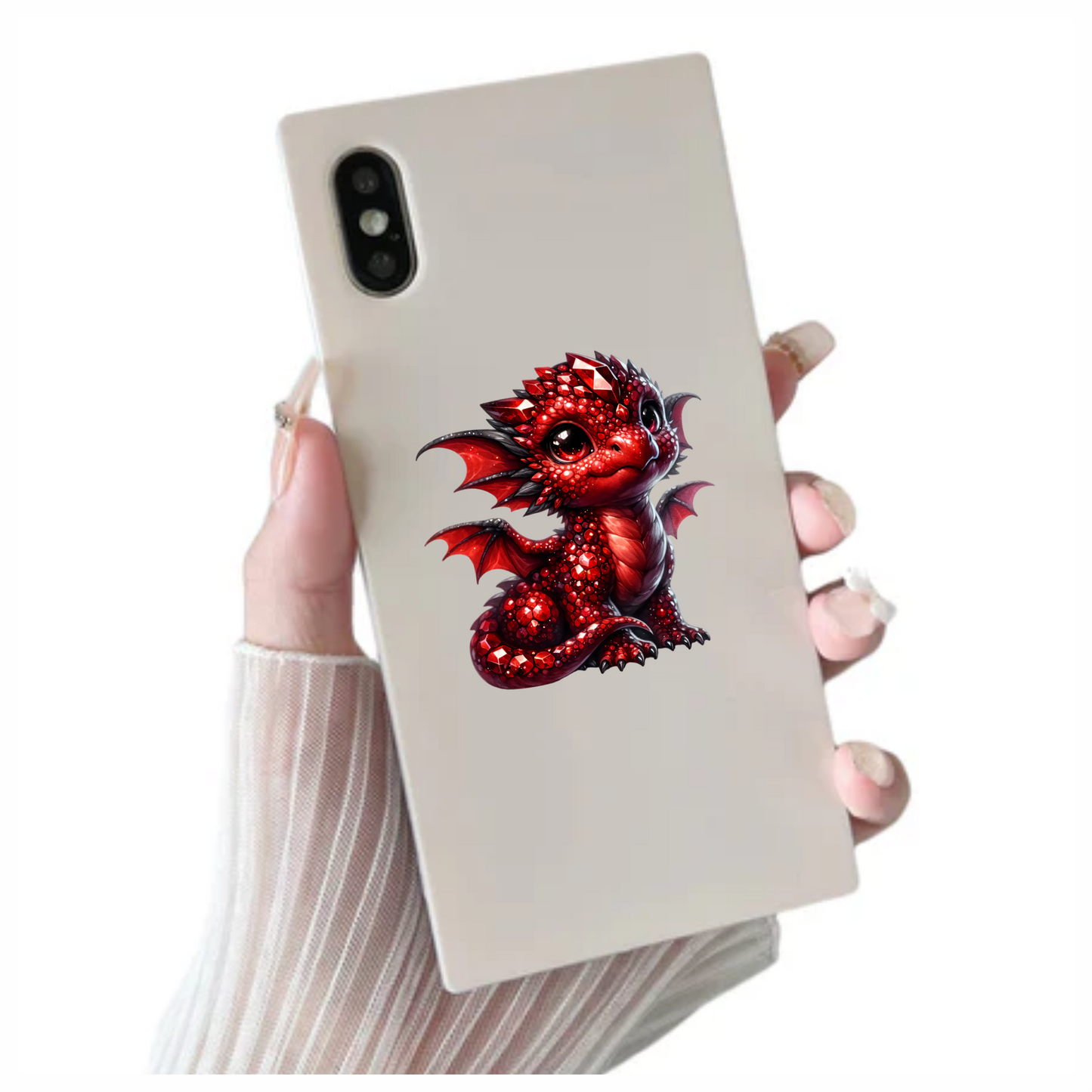 Red Baby Dragon Fantasy Cute Vinyl Sticker Decal