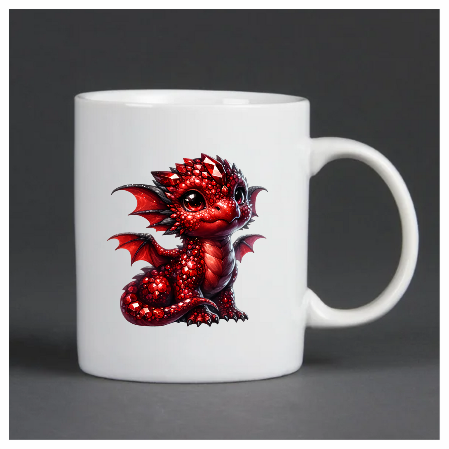 Red Baby Dragon Fantasy Cute Vinyl Sticker Decal