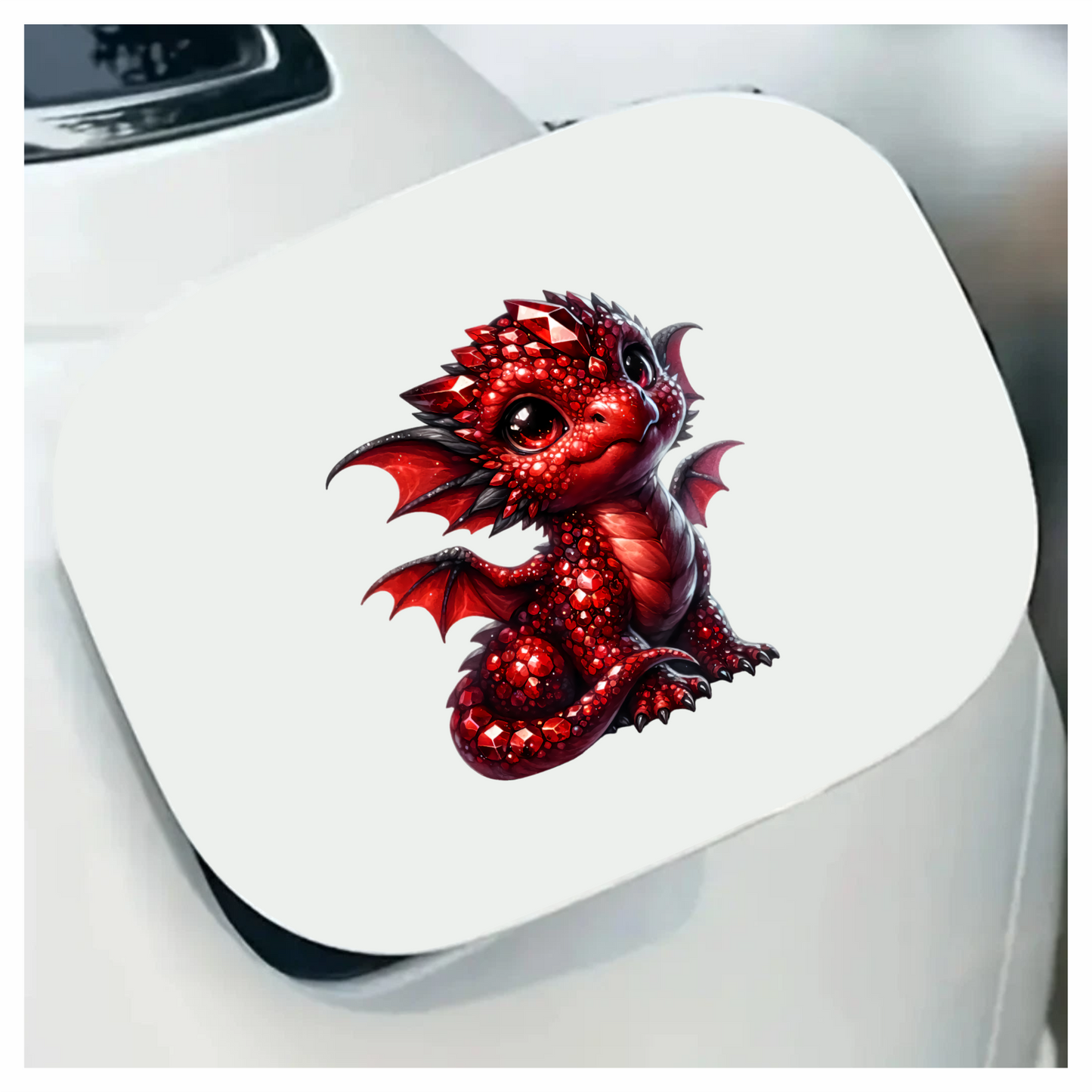 Red Baby Dragon Fantasy Cute Vinyl Sticker Decal