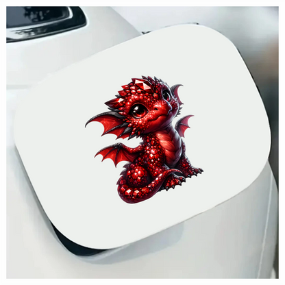 Red Baby Dragon Fantasy Cute Vinyl Sticker Decal