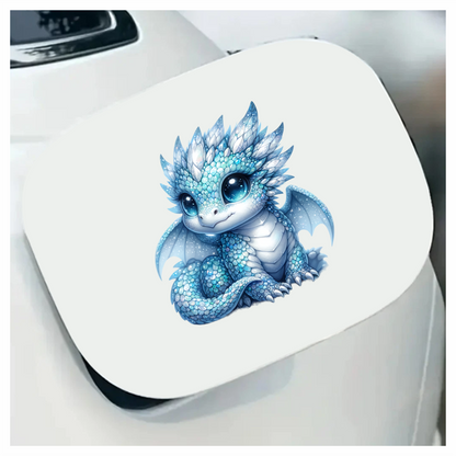 Blue Baby Dragon Cute Fantasy Vinyl Sticker Decal