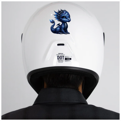 Blue Baby Dragon Gemstone Fantasy Vinyl Sticker Decal