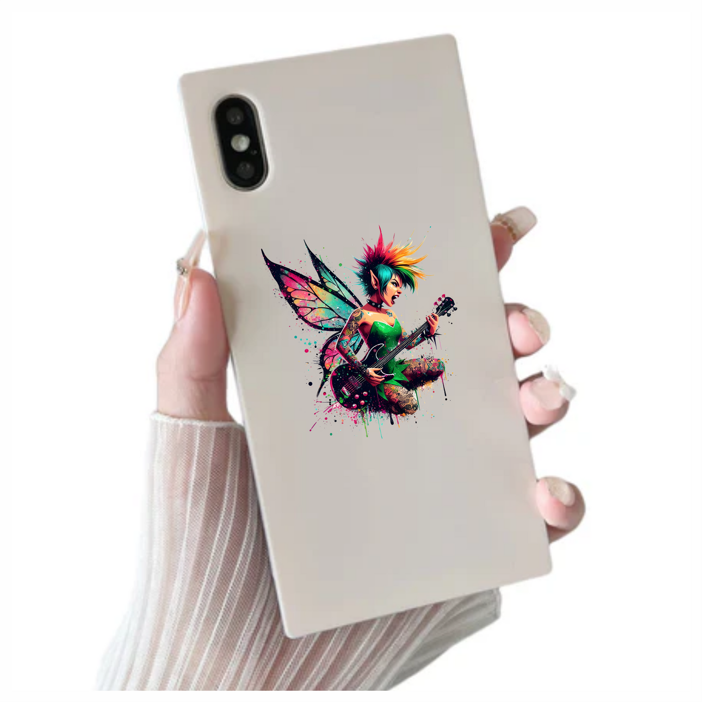 Punk Fairy Guitar Bright Wings Vinyl Sticker Decal