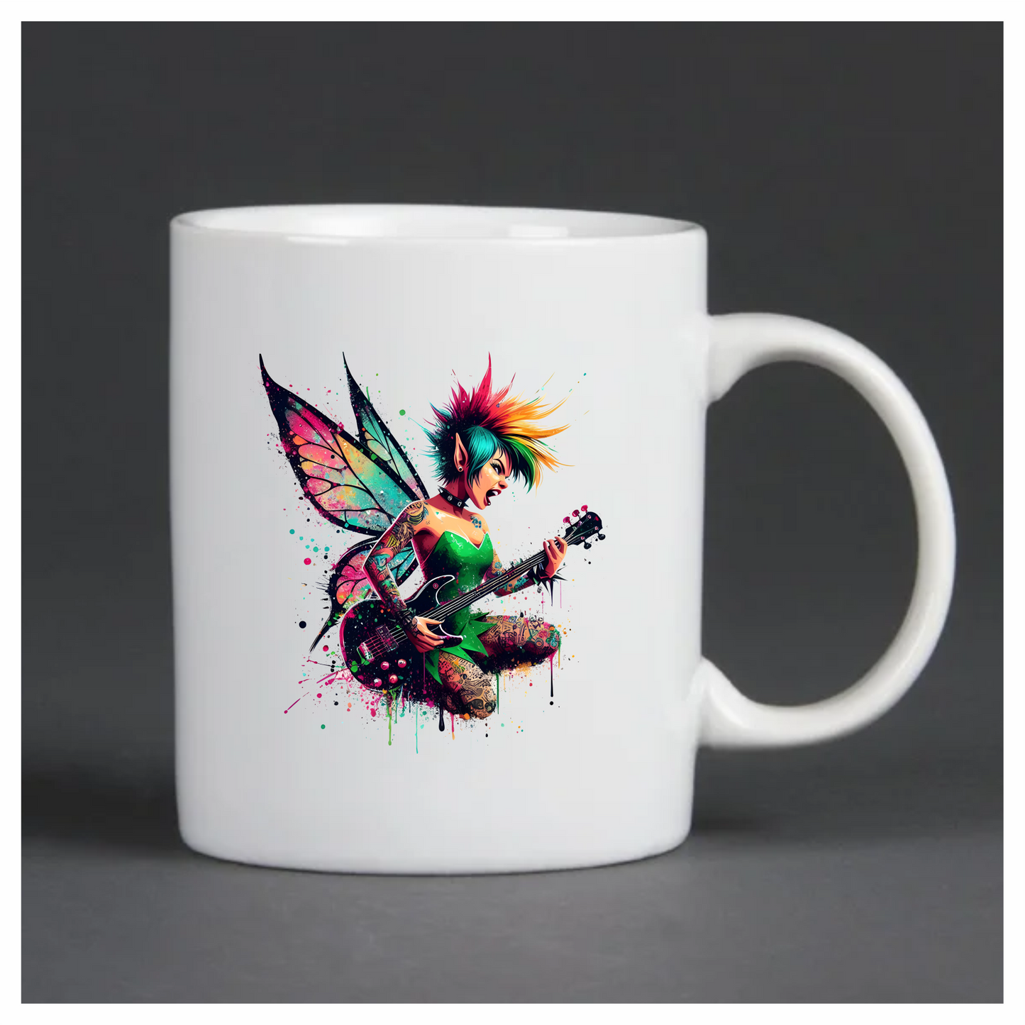 Punk Fairy Guitar Bright Wings Vinyl Sticker Decal