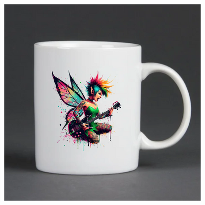 Punk Fairy Guitar Bright Wings Vinyl Sticker Decal