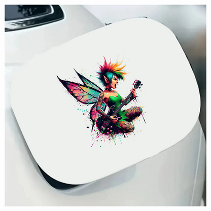 Punk Fairy Guitar Bright Wings Vinyl Sticker Decal