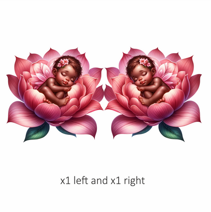 Baby Sleeping Pink Flower Blossom Vinyl Sticker Decal