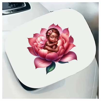 Baby Sleeping Pink Flower Blossom Vinyl Sticker Decal