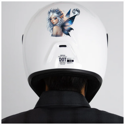 Elf Silver Fairy Moon Night Vinyl Sticker Decal