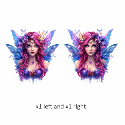 Fairy Pink Hair Blue Eyes Vinyl Sticker Decal