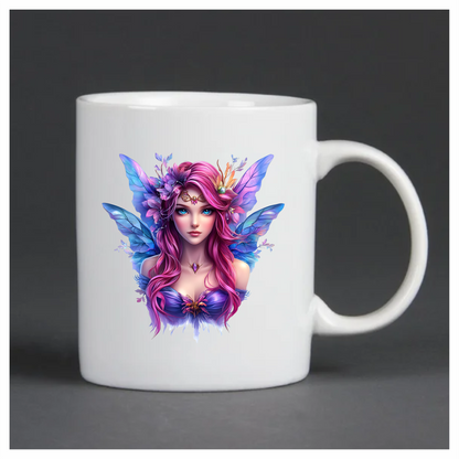 Fairy Pink Hair Blue Eyes Vinyl Sticker Decal
