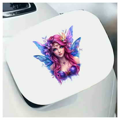 Fairy Pink Hair Blue Eyes Vinyl Sticker Decal