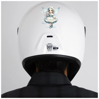 Snow Fairy Girl Winter Dress Vinyl Sticker Decal