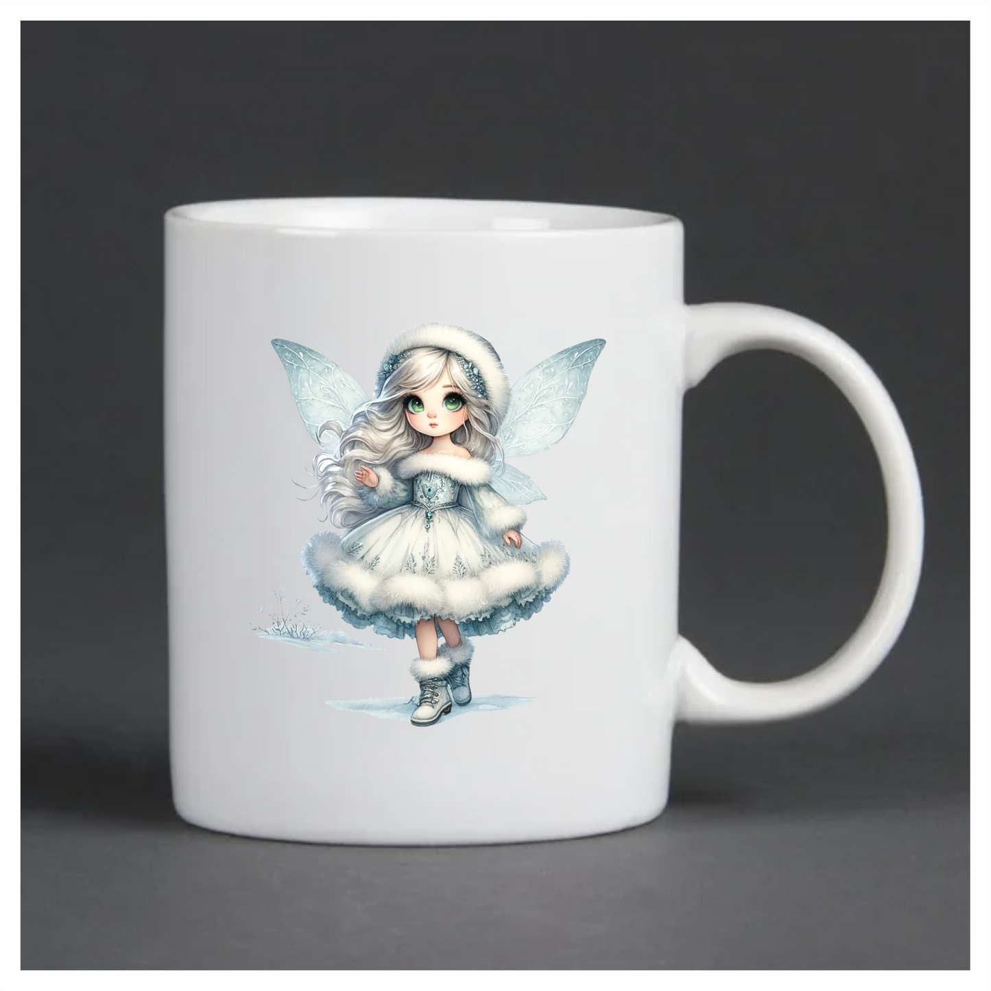 Snow Fairy Girl Winter Dress Vinyl Sticker Decal