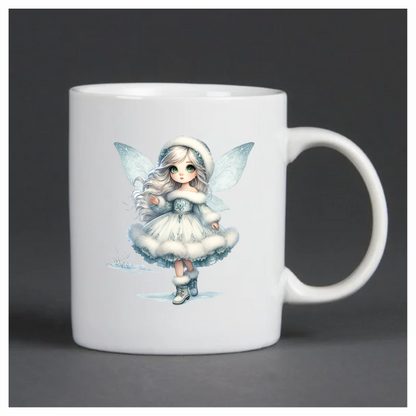 Snow Fairy Girl Winter Dress Vinyl Sticker Decal