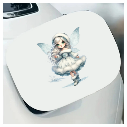 Snow Fairy Girl Winter Dress Vinyl Sticker Decal