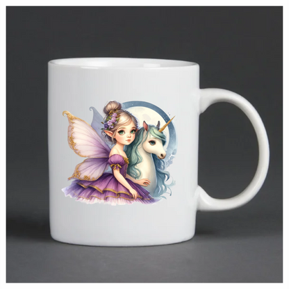 Fairy Purple Wings Unicorn Moon Vinyl Sticker Decal