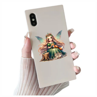 Fairy Green Fox Birds Forest Vinyl Sticker Decal
