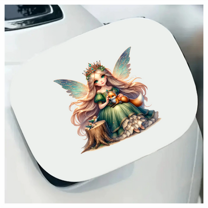 Fairy Green Fox Birds Forest Vinyl Sticker Decal