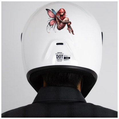 Red Fairy Wings Sitting Vinyl Sticker Decal