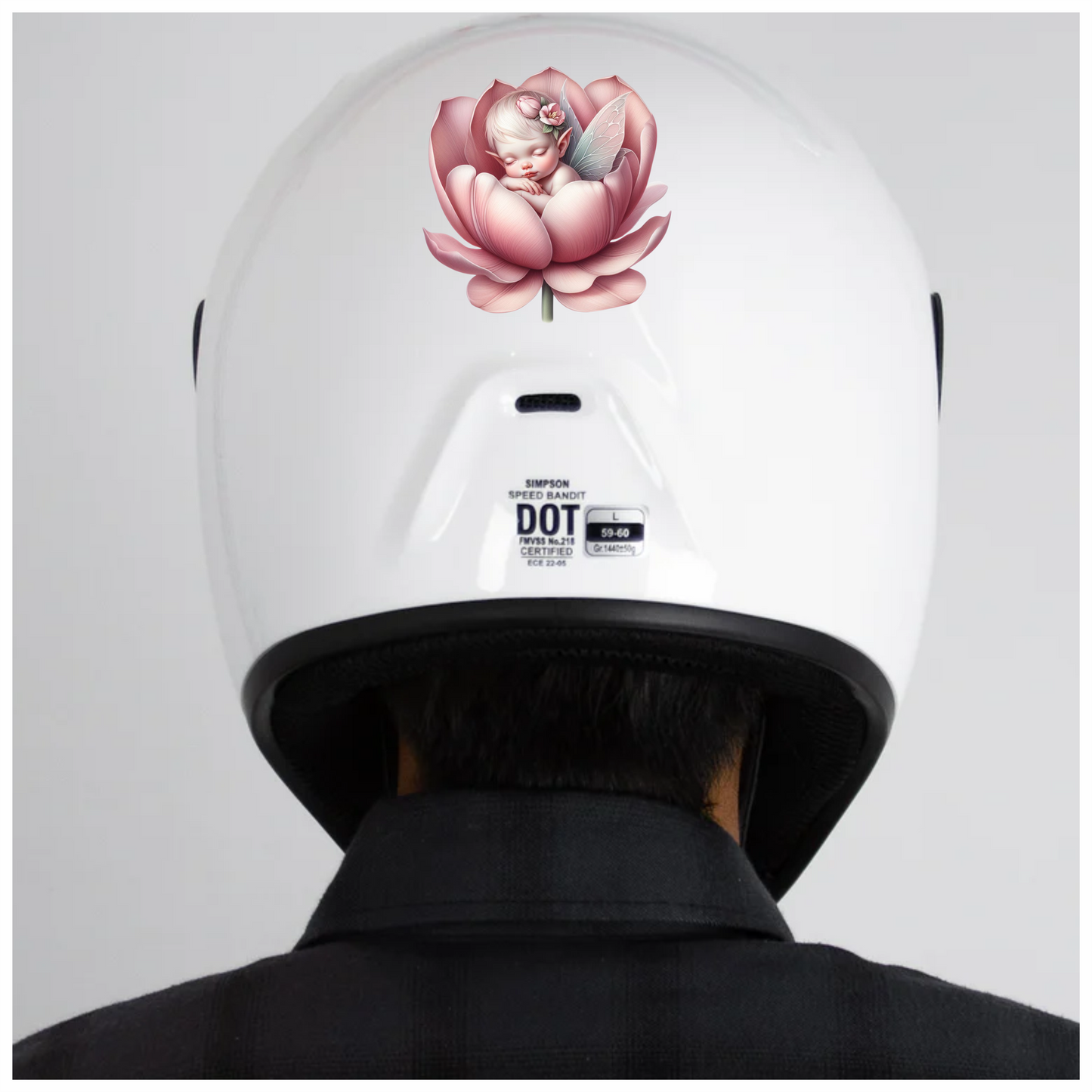 Pink Baby Fairy Flower Blossom Vinyl Sticker Decal