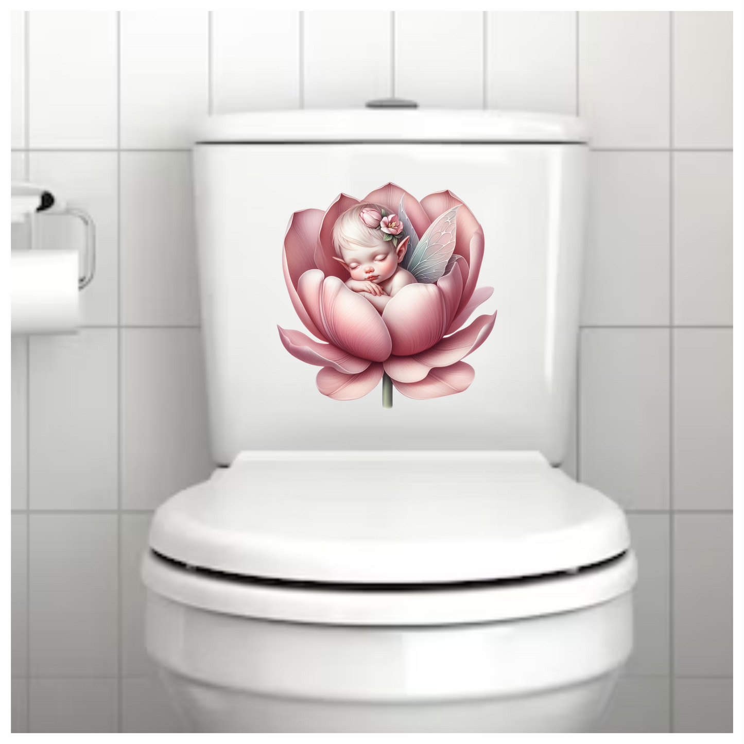 Pink Baby Fairy Flower Blossom Vinyl Sticker Decal