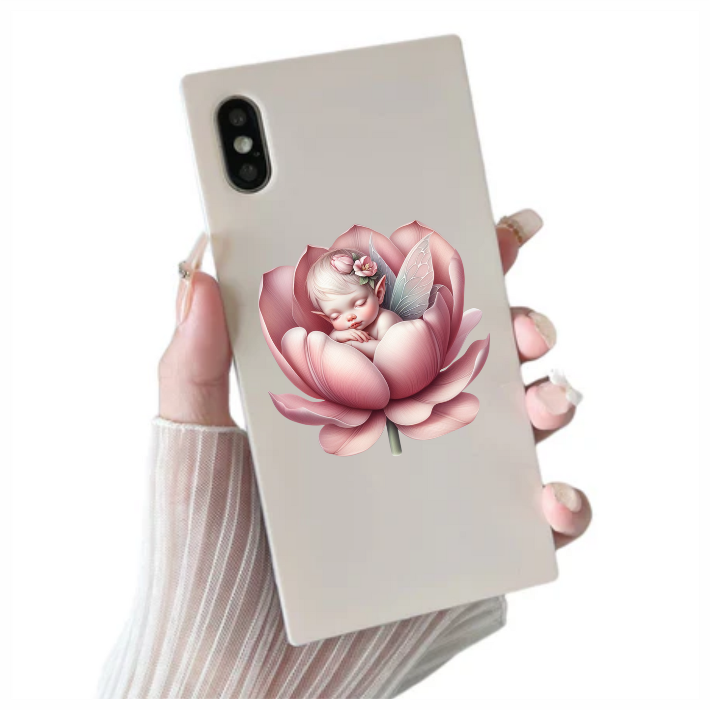 Pink Baby Fairy Flower Blossom Vinyl Sticker Decal