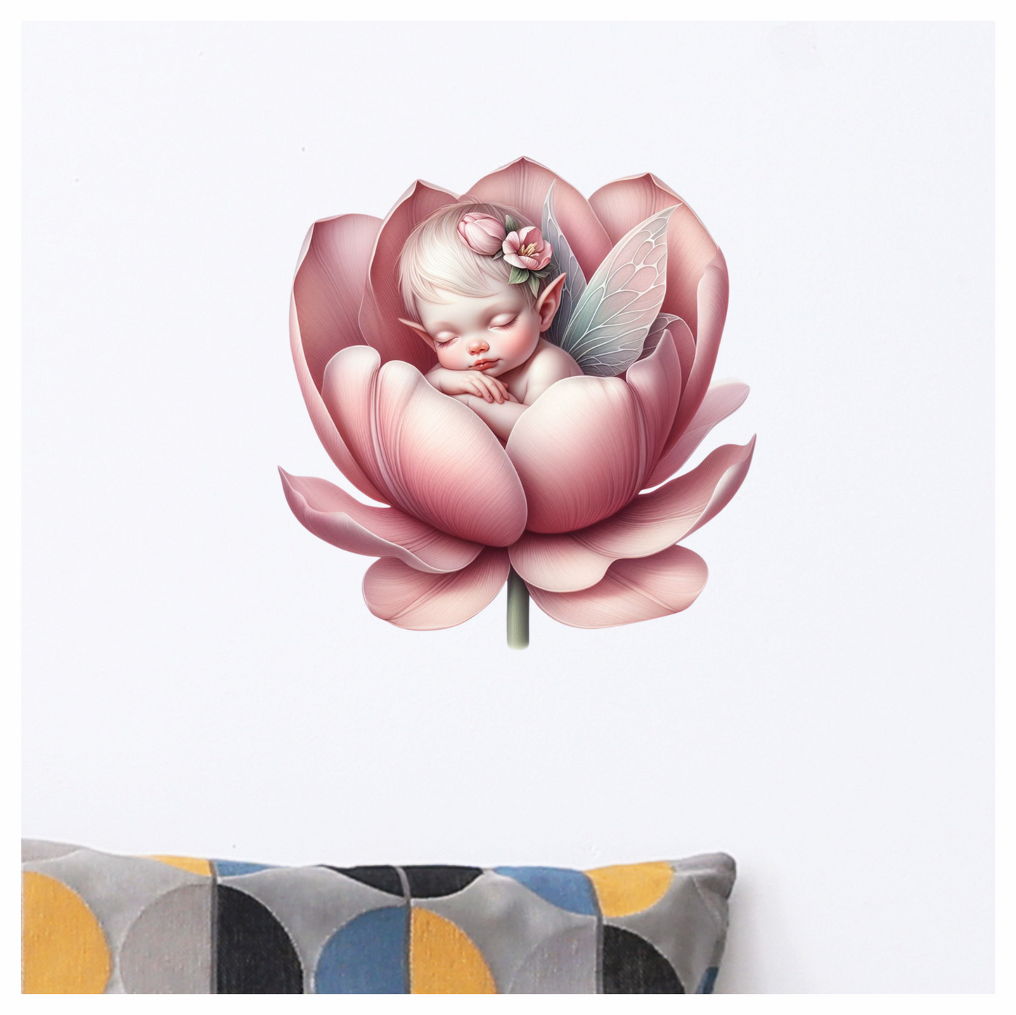 Pink Baby Fairy Flower Blossom Vinyl Sticker Decal