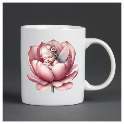 Pink Baby Fairy Flower Blossom Vinyl Sticker Decal