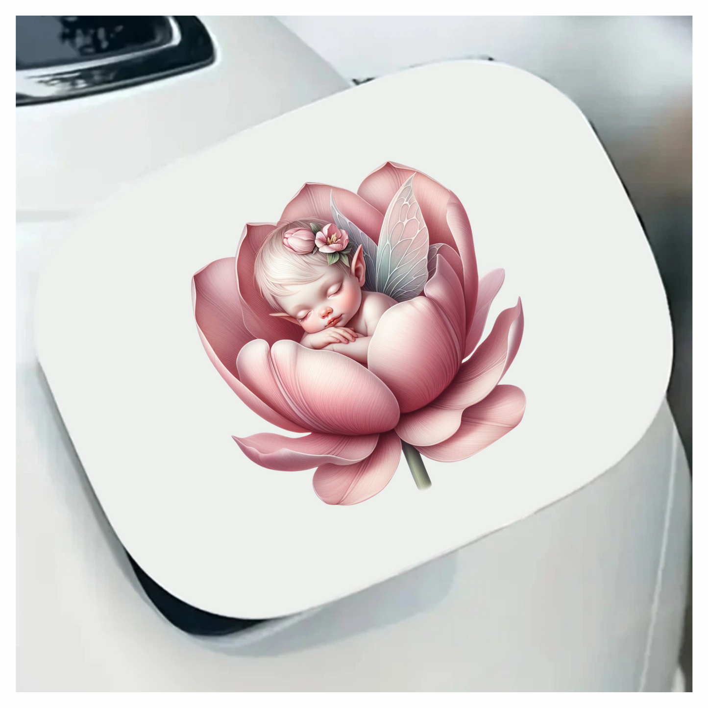 Pink Baby Fairy Flower Blossom Vinyl Sticker Decal