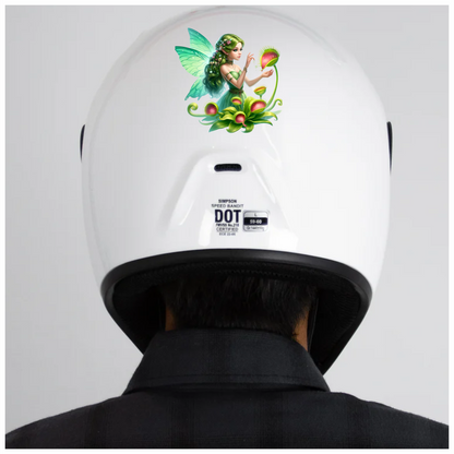 Green Fairy With Venus Flytraps Vinyl Sticker Decal