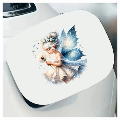 Fairy White Blue Flower Dandelion Dress Vinyl Sticker Decal