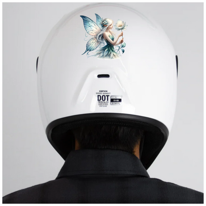 Fairy White Wings Flower Blue Vinyl Sticker Decal