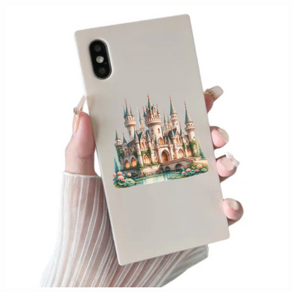 Castle Stone Towers Green Roof Water Vinyl Sticker Decal