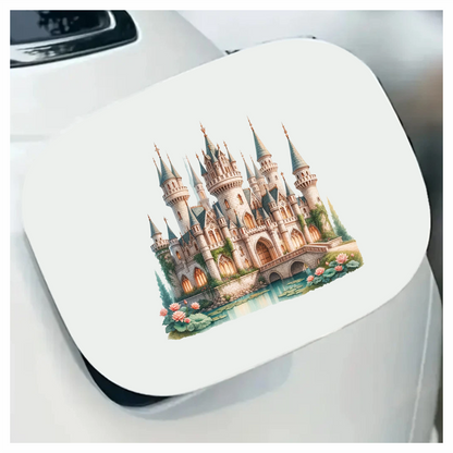 Castle Stone Towers Green Roof Water Vinyl Sticker Decal