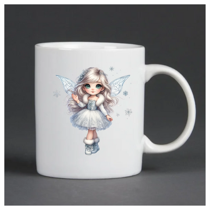 White Fairy Girl Dress Boots Wings Vinyl Sticker Decal